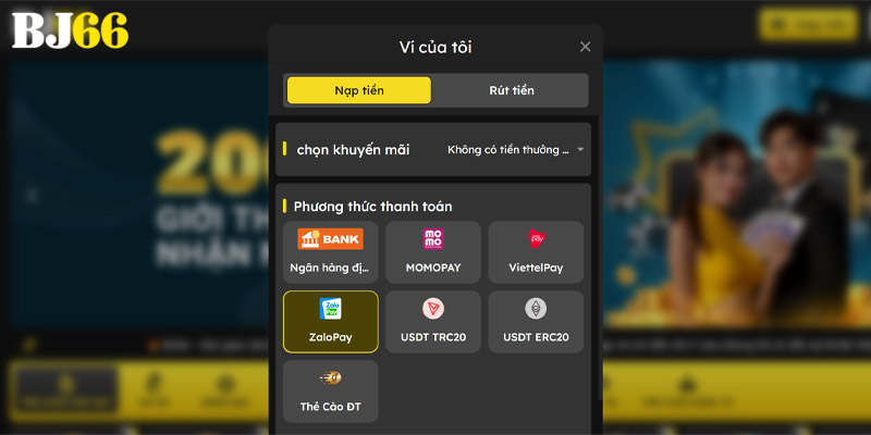 Lợi ích khi hội viên thực hiện nạp tiền Bj66